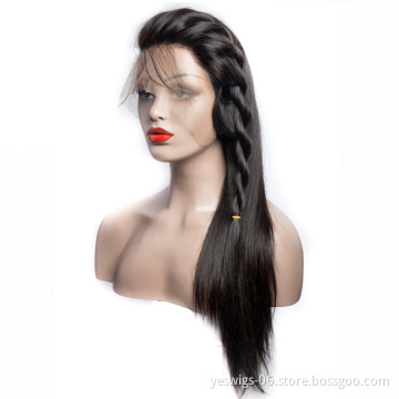 10A Quality Virgin Hair Straight Brazilian Frontal Wig Human Hair Wig Lace Front Virgin Cuticle Aligned 360 Human Hair Wig
